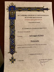 Il diploma di associata di Selvaggia Roma